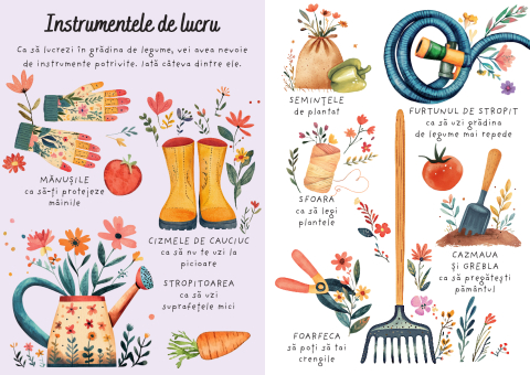 Gradina de legume - Puzzle magic de colorat cu apa [1]