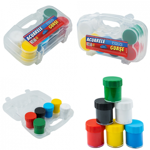 Rechizite școlare - Guase 6 culori 20 ml Nebo