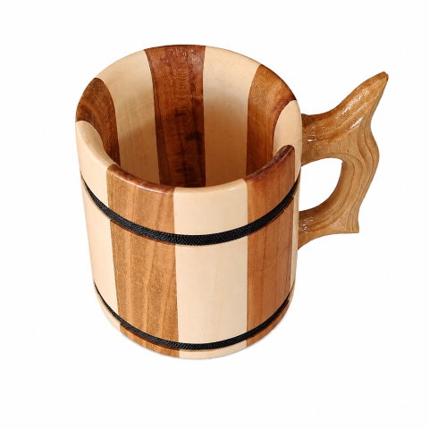 Casă și decorațiuni - Halba din lemn 0.3L 12 cm