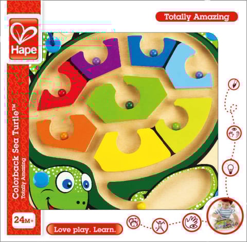 Jucării din lemn - HAPE LABIRINT MAGNETIC BROASCA TESTOASA