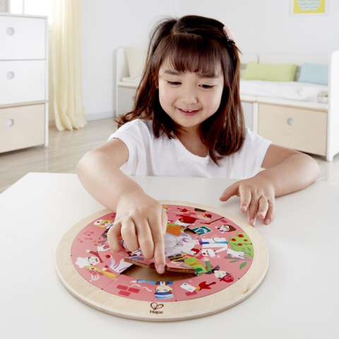 HAPE PUZZLE ROTUND CU 2 FETE [5]