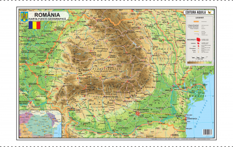Ghiduri și hărți - Harta Romania 120x160
