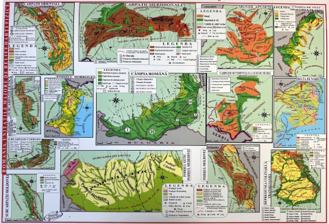 Harta de perete Europa pliabilă – fizică și politică, plastifiată cu șnur [1]