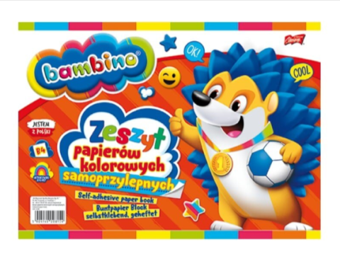 Rechizite școlare - Hartie colorata autoadeziva Bambino B4 8 coli