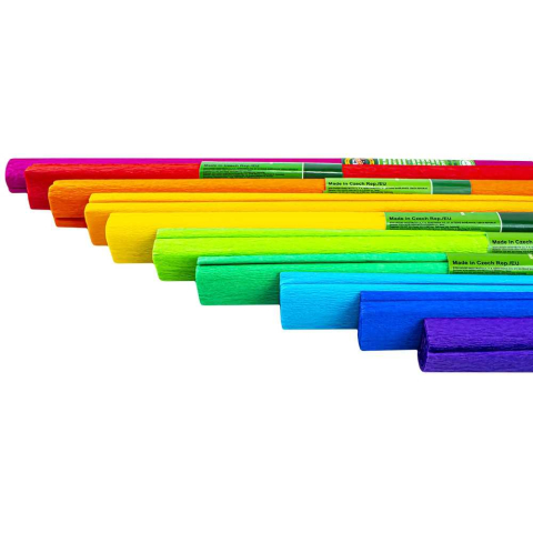 Hartie creponata 200x50 cm curcubeu 10 culori Koh-I-Noor [1]
