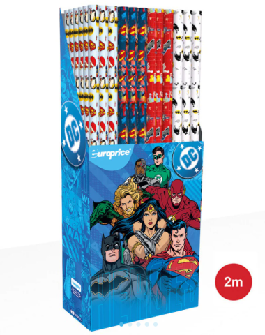 Noutăți Librăria Compas - Hartie de ambalat DC Super Heroes 70 x 200 cm culori diferite