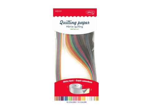 Accesorii craft - Hartie quilling AA metalizata 42.5x0.5 cm 100 buc /set Daco