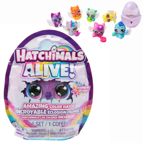 Noutăți Librăria Compas - Figurina surpriza in ou Hatchimals Alive Rainbow Splash