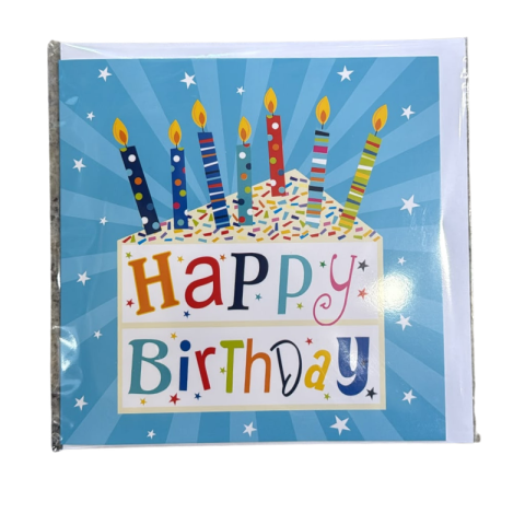 Felicitări - Felicitare Happy Birthday tort cu lumanari