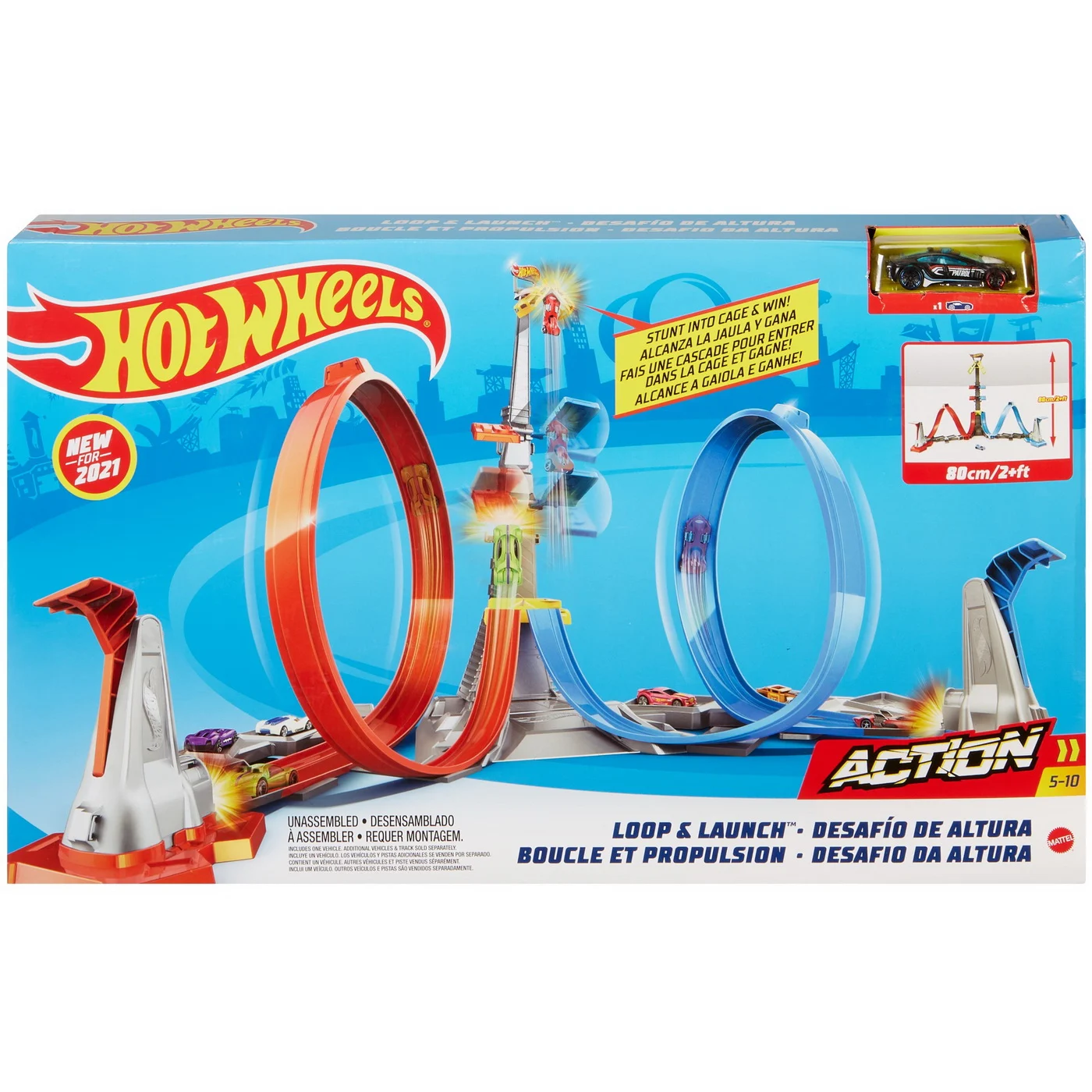 Mașinuțe de jucărie - Hot Wheels Action Pista Campionilor Loop & Launch