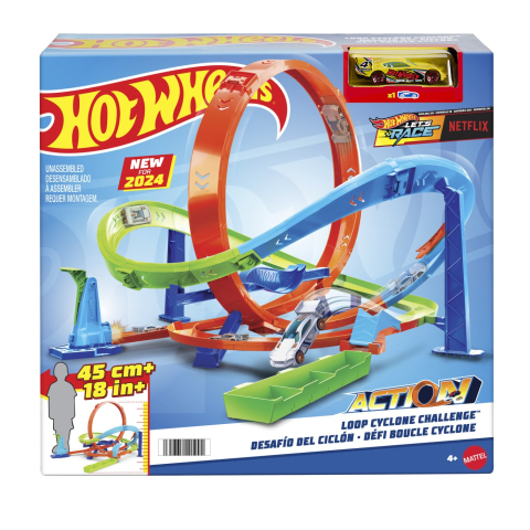 Mașinuțe de jucărie - HOT WHEELS ACTION SET PROVOCAREA CICLONULUI