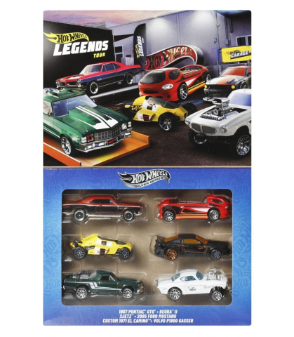 Vehicule de jucărie - Set 6 masinute metalice Hot Wheels Legends Silver Series