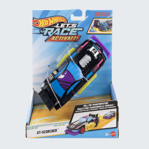 Mașinuțe de jucărie - HOT WHEELS LETS RACE ACTIVATE MASINUTA GT SCORCHER  SCARA 1 LA 32