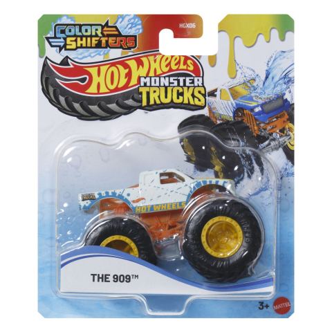 Vehicule de jucărie - HOT WHEELS MONSTER TRUCK CAMION THE 909 CU CULORI SCHIMBATOARE SCARA 1 LA 64
