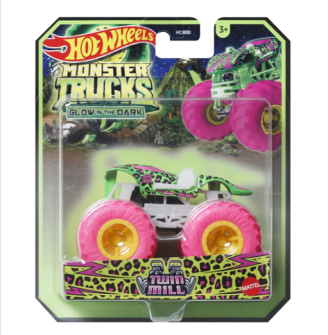 Noutăți Librăria Compas - Masinuta Hot Wheels Monster Truck Glow In The Dark Twin Mill