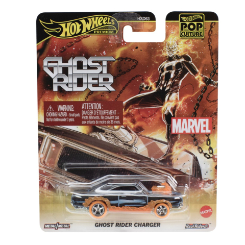 Vehicule de jucărie - HOT WHEELS POP CULTURE MASINUTA METALICA GHOST RIDER SCARA 1:64