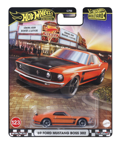 Mașinuțe de jucărie - HOT WHEELS PREMIUM BOULEVARD MASINUTA METALICA FORD MUSTANG BOSS 302 69 SCARA 1:64