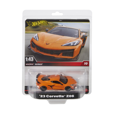 Vehicule de jucărie - HOT WHEELS PREMIUM REAL RIDERS MASINUTA METALICA 23 CORVETTE Z06 SCARA 1:43