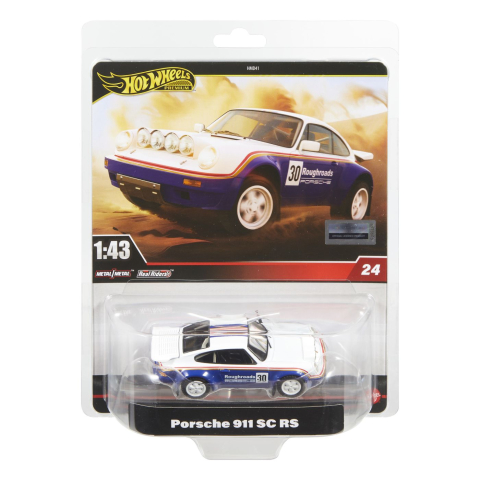 Vehicule de jucărie - HOT WHEELS PREMIUM REAL RIDERS MASINUTA METALICA PORSCHE 911 SC RS SCARA 1 LA 43