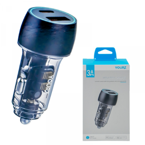 Electronice și accesorii IT - Incarcator auto cu doua iesiri USB-A si USB-C