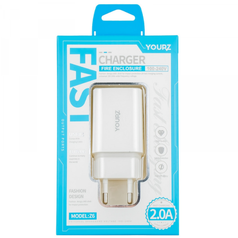 Incarcator rapid cu 2 porturi USB-A 100-240V [0]