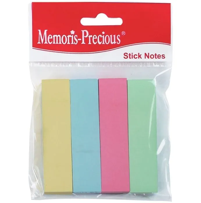 Notes și cuburi memo - Index autoadeziv din hartie Memoris 19 x 76 mm 4 x 100 file