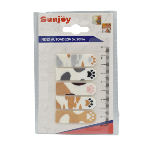 Papetărie și articole din hârtie - Index autoadeziv 44x12 mm 5x20 file Sunjoy