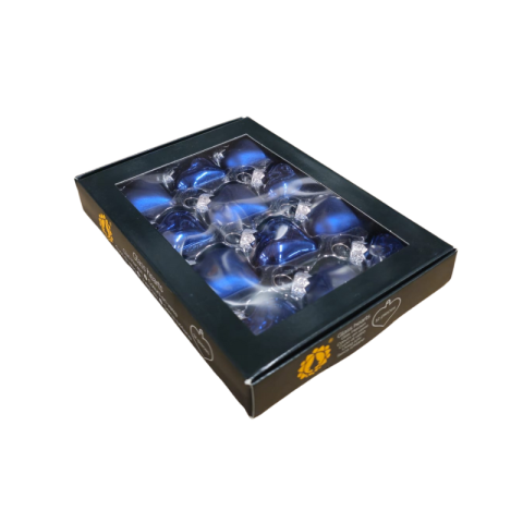 Noutăți Librăria Compas - Inima albastru inchis sticla 4cm set 12 bucati