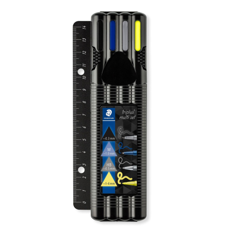 Set 4 instrumente de scris Triplus cu rigla atasata Staedtler [1]