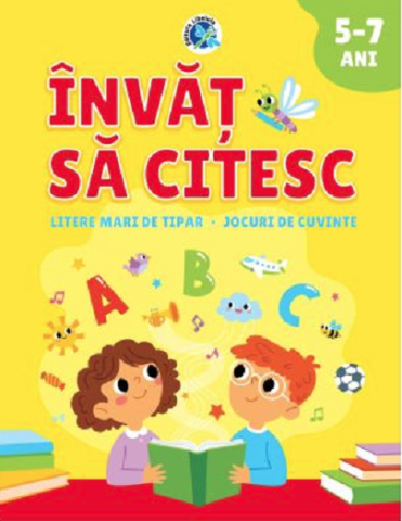 Culegeri și materiale auxiliare - Invat sa citesc. Litere mari de tipar - Jocuri de cuvinte 5-7 ani