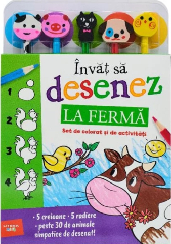 Cărți de colorat - La ferma. Set de colorat si de activitati