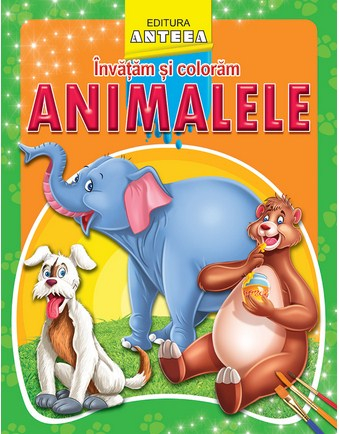 Cărți pentru copii - Invatam si coloram animalele