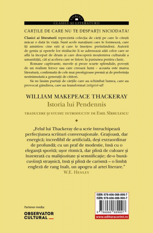 Istoria lui Pendennis. Volumul I si II - William Makepeace Thackeray [1]