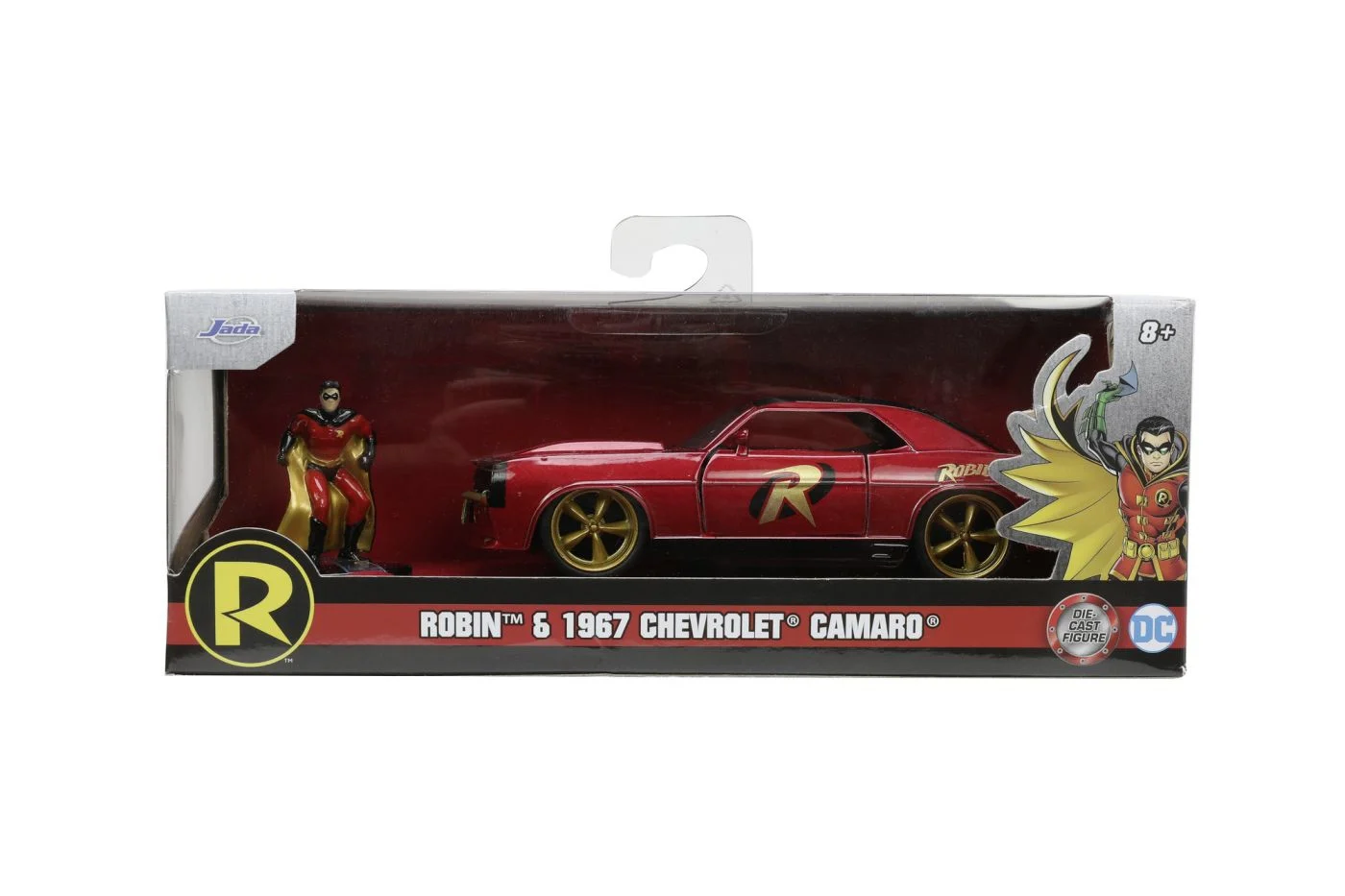 Noutăți Librăria Compas - Set masinuta metalica Jada Batman Chevrolet Camaro 1967 si figurina Robin