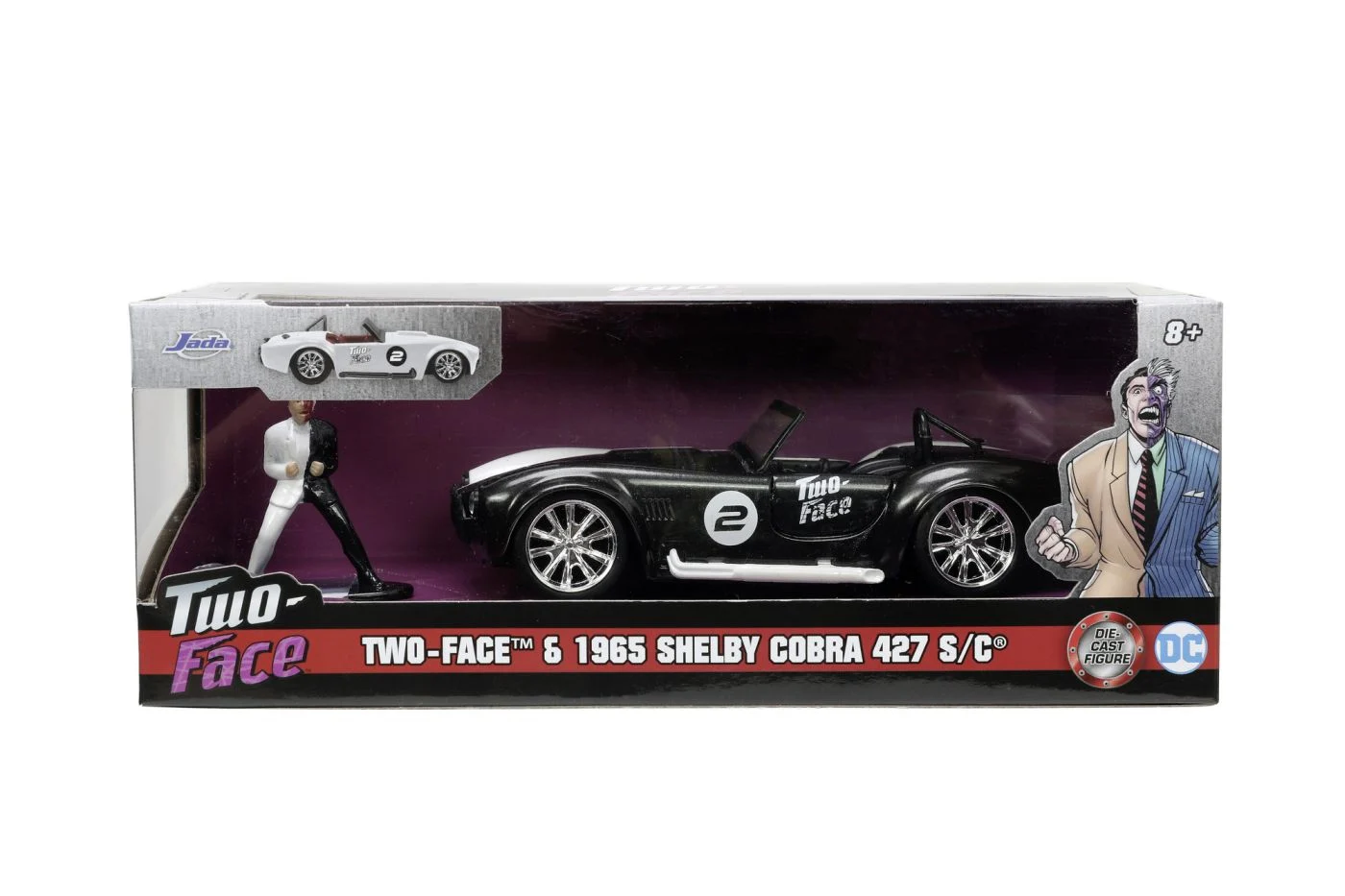 Noutăți Librăria Compas - Set masinuta metalica Jada Batman Shelby Cobra 427 si figurina Two-Face