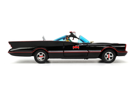 Set masina metalica Batmobile cu figurine Batman Robin The Penguin si The Joker [5]