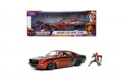 Vehicule de jucărie - Set Marvel - Ford Mustang Shelby GT-500 1967 + Figurina Jada Toys