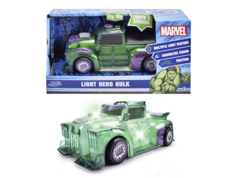 Masinuta Marvel Light Hero Hulk cu sunete si lumini Jada Toys [1]