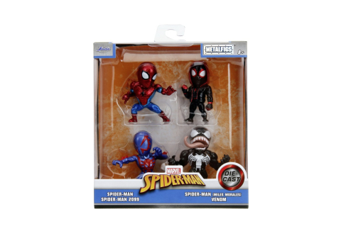 Figurine - JADA MARVEL SPIDER MAN SET 4 FIGURINE METALICE 6.5CM