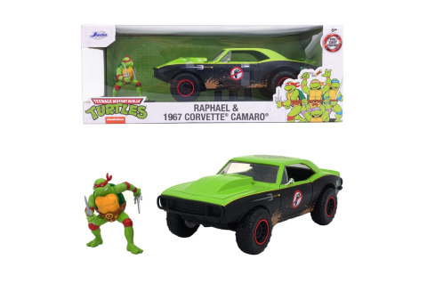 Mașinuțe de jucărie - JADA MASINUTA METALICA TESTOASELE NINJA RAPHAEL CHEVY CAMARO 1:24
