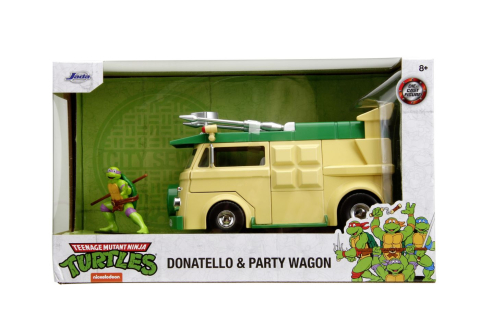 Mașinuțe de jucărie - JADA NINJA SET FIGURINA DONATELLO SI VAGONUL DE PETRECERE 1:24