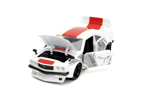 JADA ONE PUNCH MAN SET MASINUTA METALICA MAZDA RX 3 SI FIGURINA SAITAMA [3]