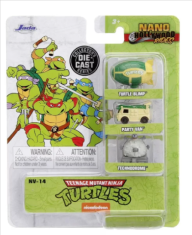 Mașinuțe de jucărie - Jada set 3 masinute metalice Testoasele Ninja 4cm Ninja Turtles