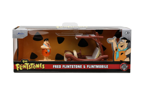 Vehicule de jucărie - Set figurina si masinuta Jada Toys The Flintstones Fred Flintstone si Flintmobile scara 1:32