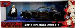 Mașinuțe de jucărie - Set masinuta metalica Nissan Skyline GTR + figurina Mikey Tokyo Revengers