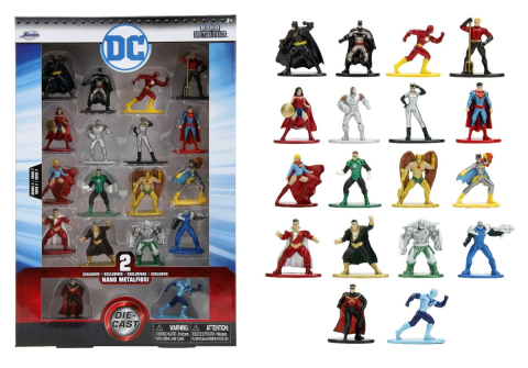 Figurine - Set 18 figurine nano metalice DC Comics Jada Toys