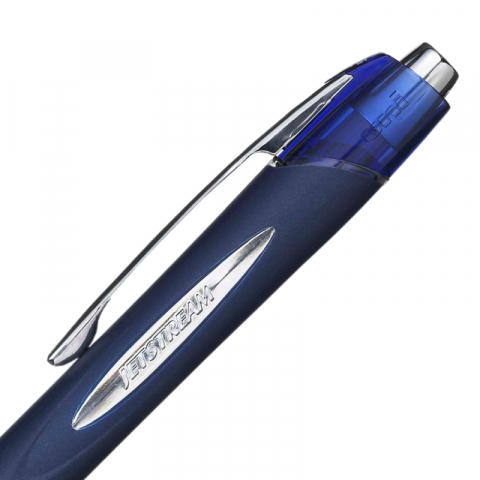 Pix Jetstream Uni-ball albastru, 0.7mm cu mecanism corp albastru inchis cu detalii albastre [2]