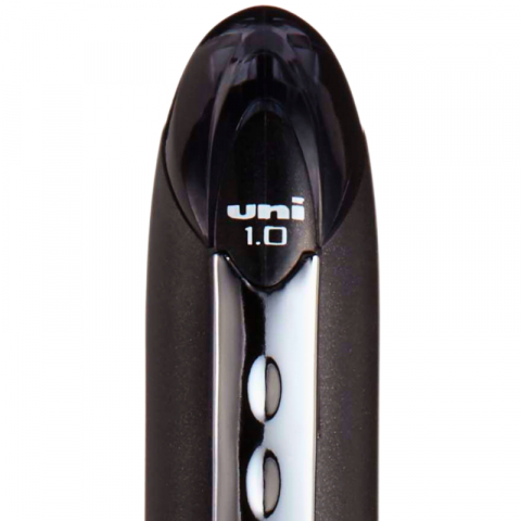 Pix Jetstream negru Uni-ball 1.0mm cu capac corp negru cu detalii negre [1]
