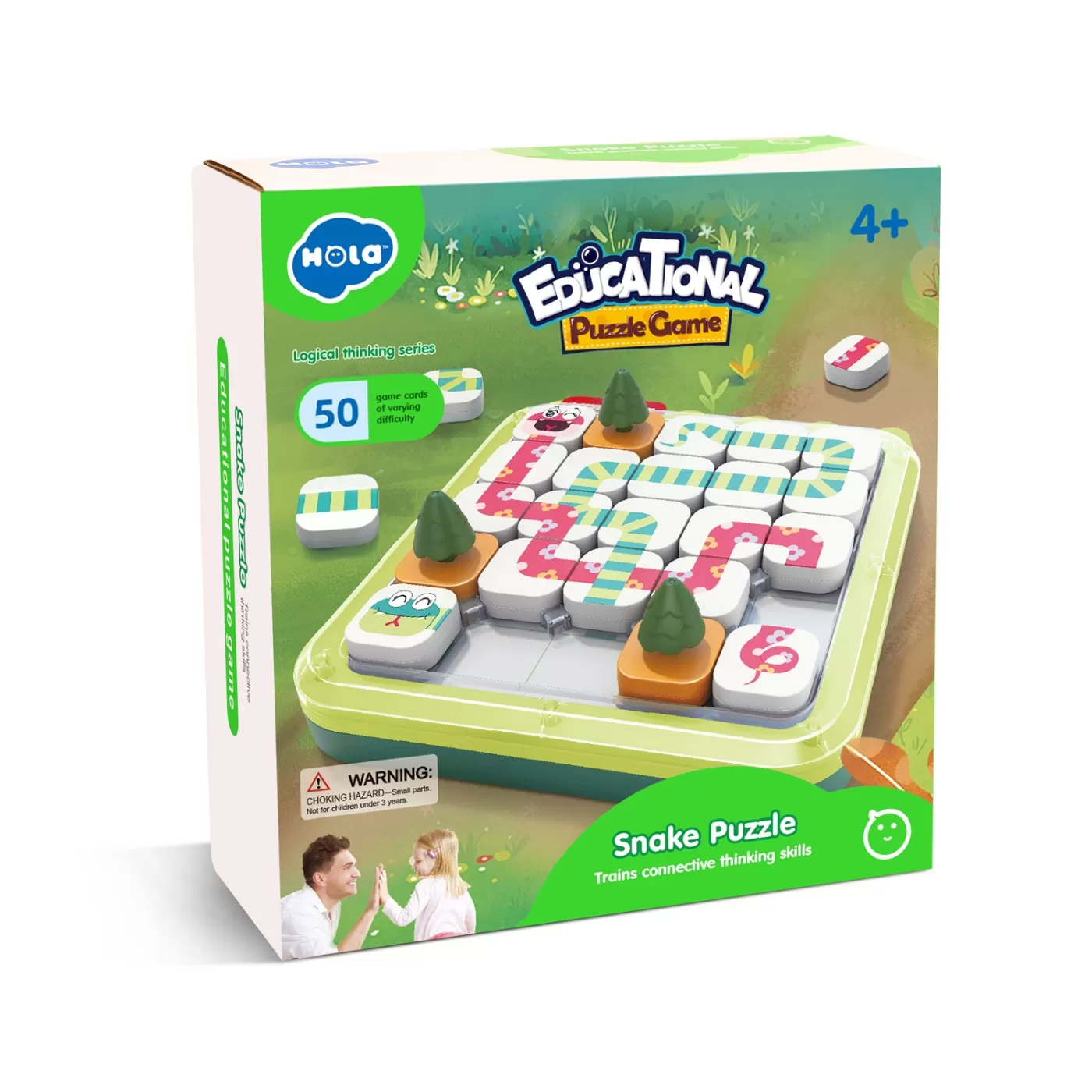 Jocuri educative și de societate - Joc educational Puzzle Sarpe 4 ani+ Hola