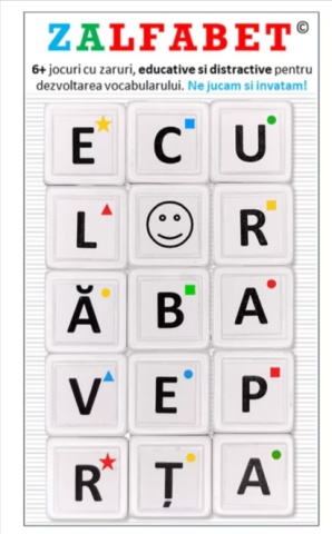 Jocuri educative - Joc educativ cu zaruri Zalfabet Cartamundi